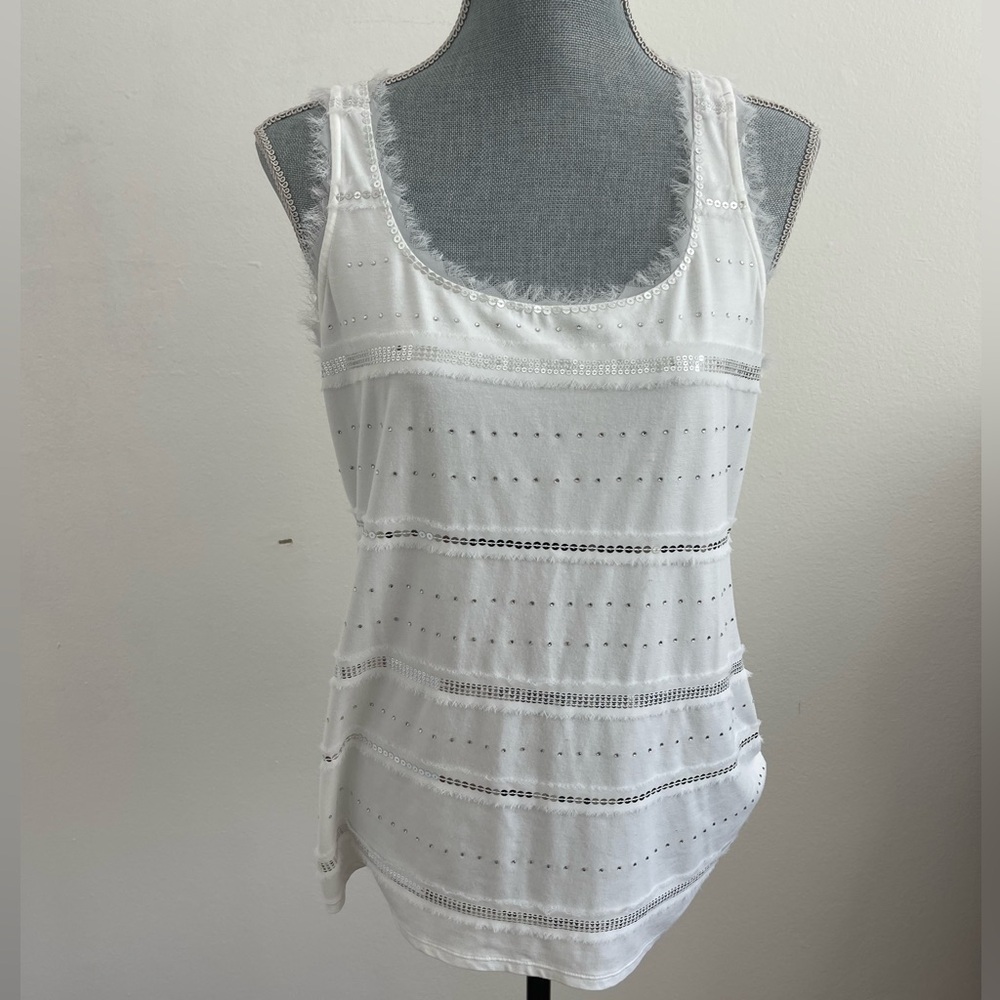 White Sleeveless Top